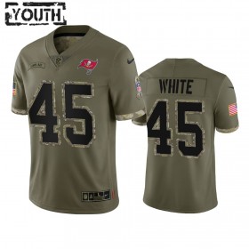 Camiseta Niño NFL Tampa Bay Buccaneers Devin White 45 Olive 2022 Salute To Service